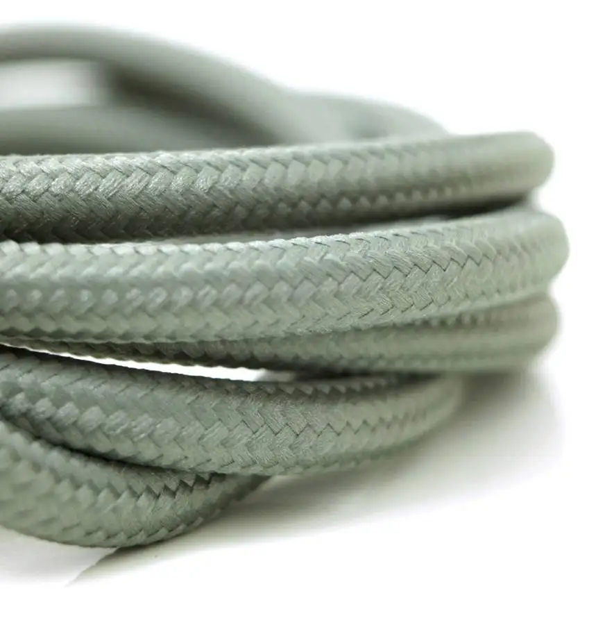 2/3*0.75 Round Textile Copper Wire Decorative Braided Cable For Lighting Accessories