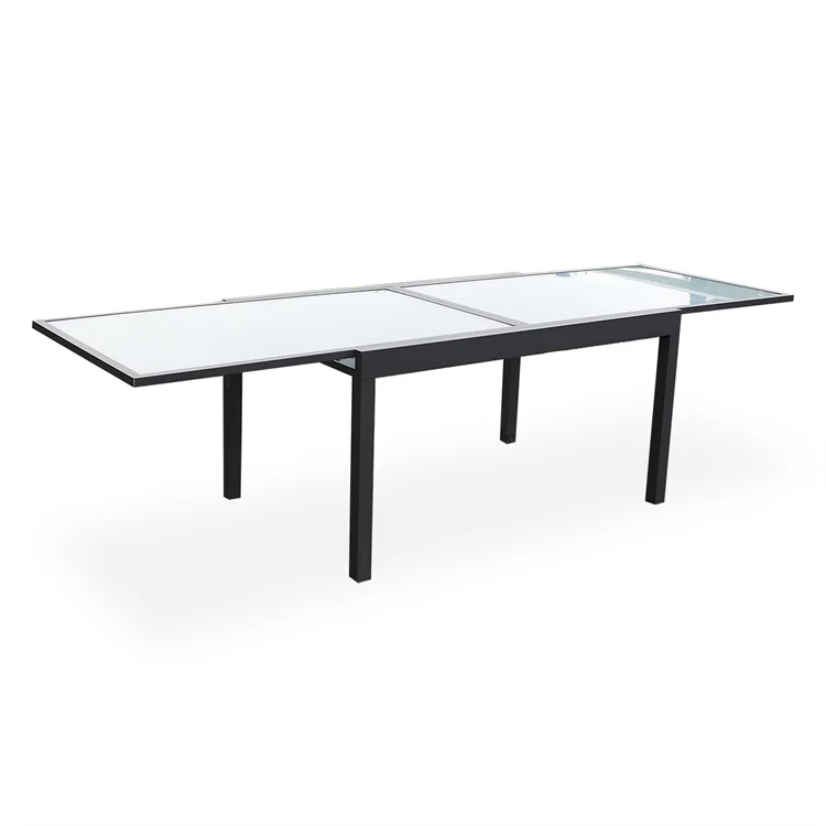 
Outdoor Aluminium Glass Extending Extension Extendable Garden Patio Table 