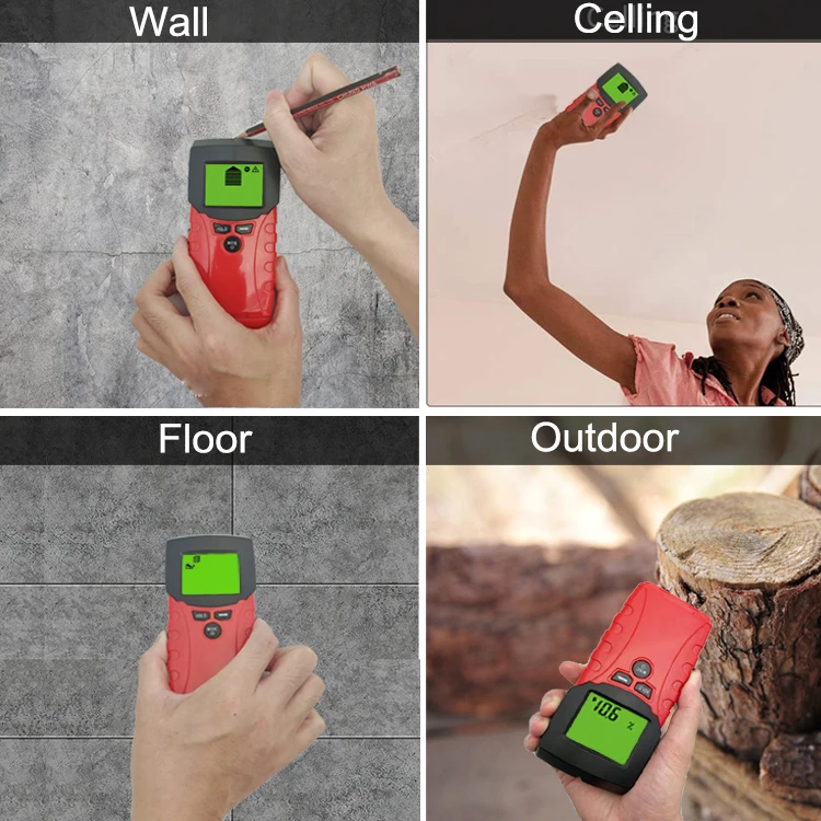 4-in-1 Wall Scanner Stud Finder Metal AC wire Detector