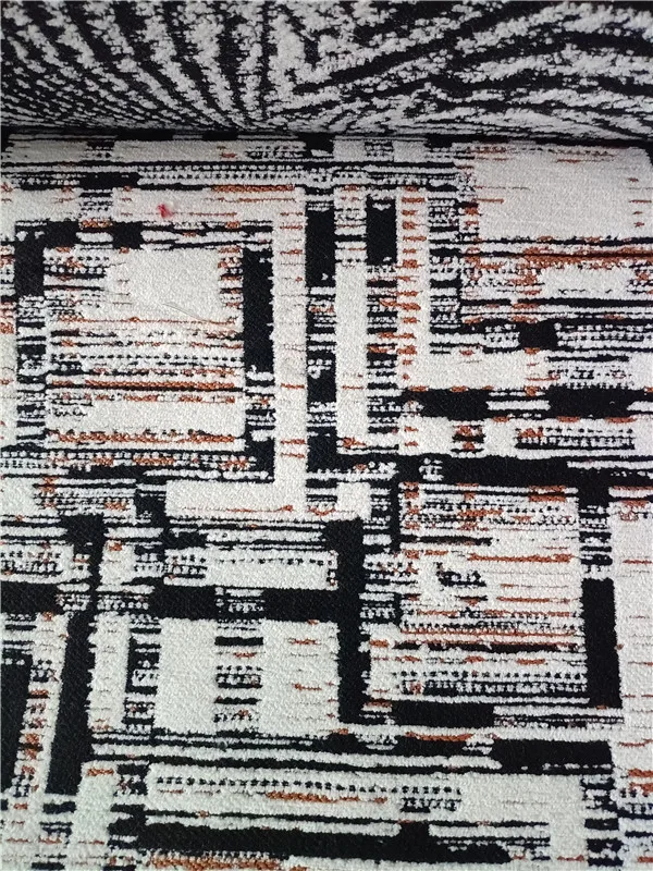 2023 jacquard boucle  fabric small complex geometric patterns jacquard geometric pattern upholstery fabric for sofa