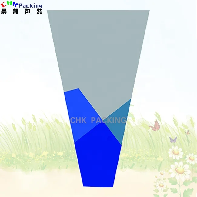 Customized printing plastic single fresh cut Anthurium flowers bouquet wrapping sleeve