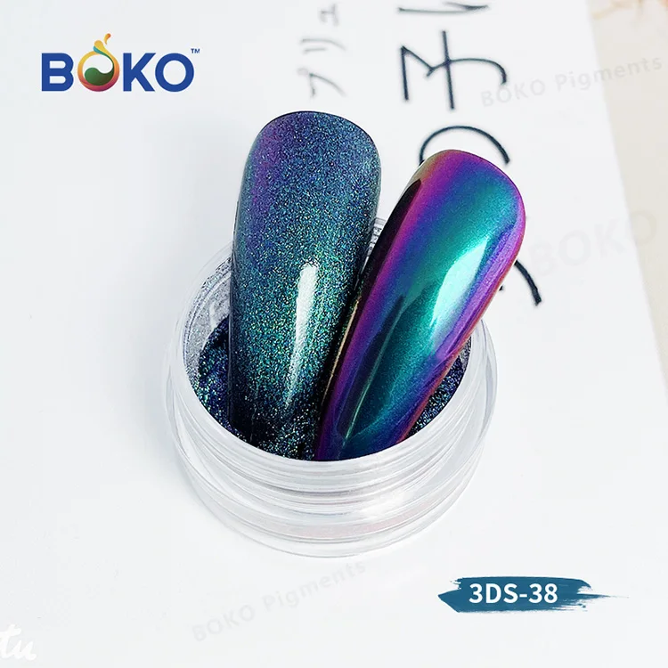Laser Cat Eye Magnetic Pigment Color Shifting Chameleon Mirror Effect Nail Art Cat Eye Powder Wholesale