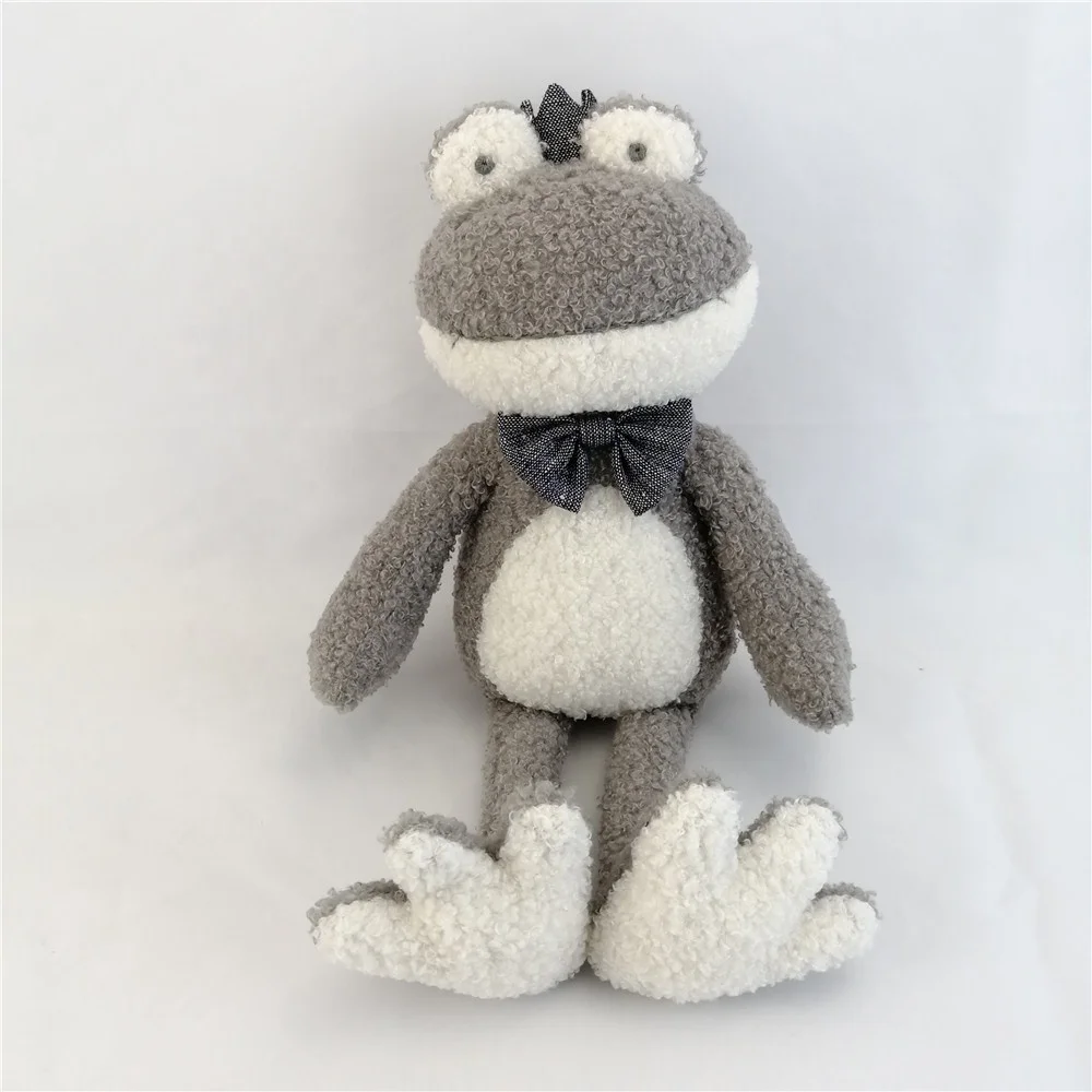 Creative Design High Quality Teddy Velvet Soft Frog Toys Kids Comforter Doll Logo can be Embroidered Azo Free Plush Animal Toys