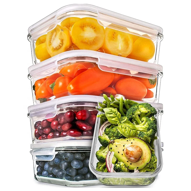 
36OZ high quality Microwave Bento Box Food Storage containers compartments borosilicate Glass Lunch Box food Storage containers 