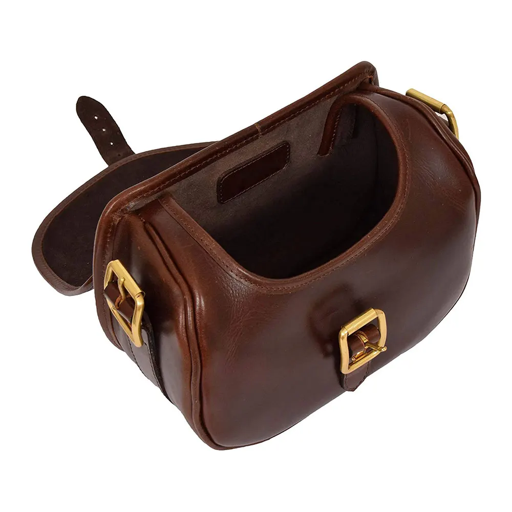 Leather cartridge bag hunting outdoor shotgun cartridge bag double ammo In Bulk Made In Pakistan