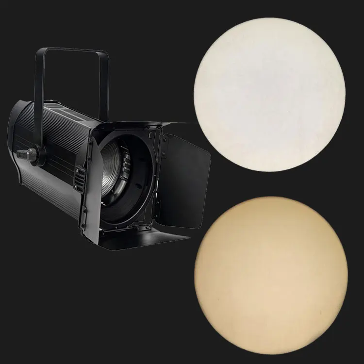 Led200w Dual Color Electronic Zoom Spotlight  300w 400w Cool White Warm White Color Soft Light Led Fresnel Studio Light