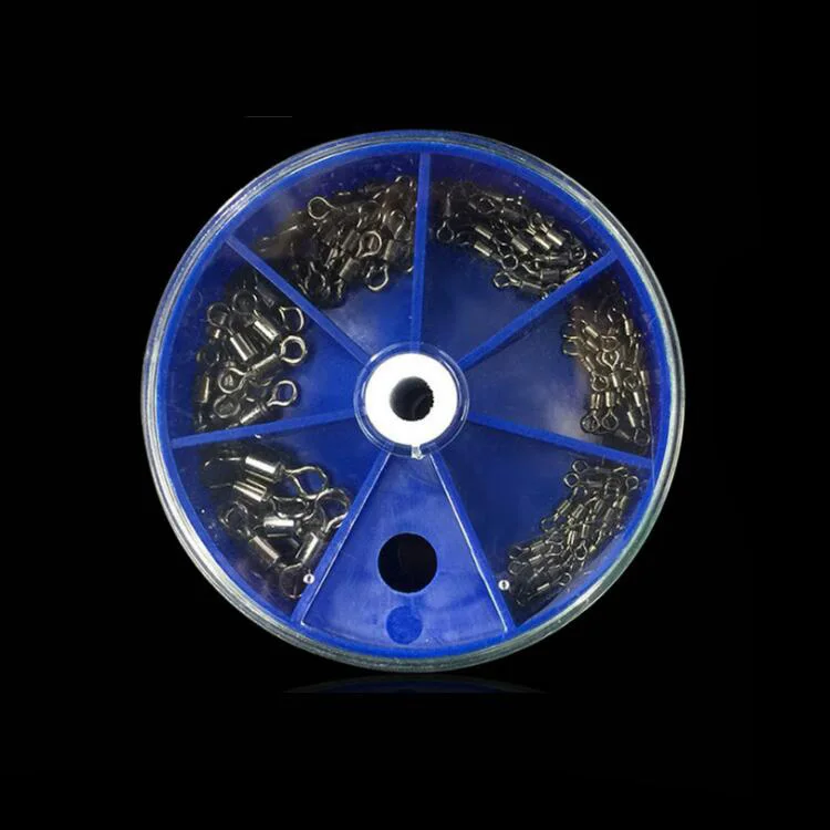 Rocklure 76pcs American Ball Bearing Swivel Fishing Hooks Snap Fishing Swivel Set