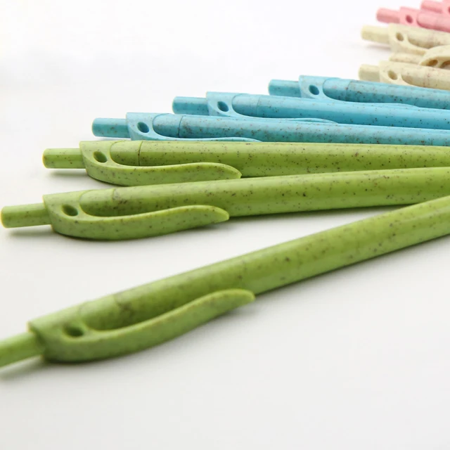 eco friendly wheat straw pen cheap promotional ballpoint pen