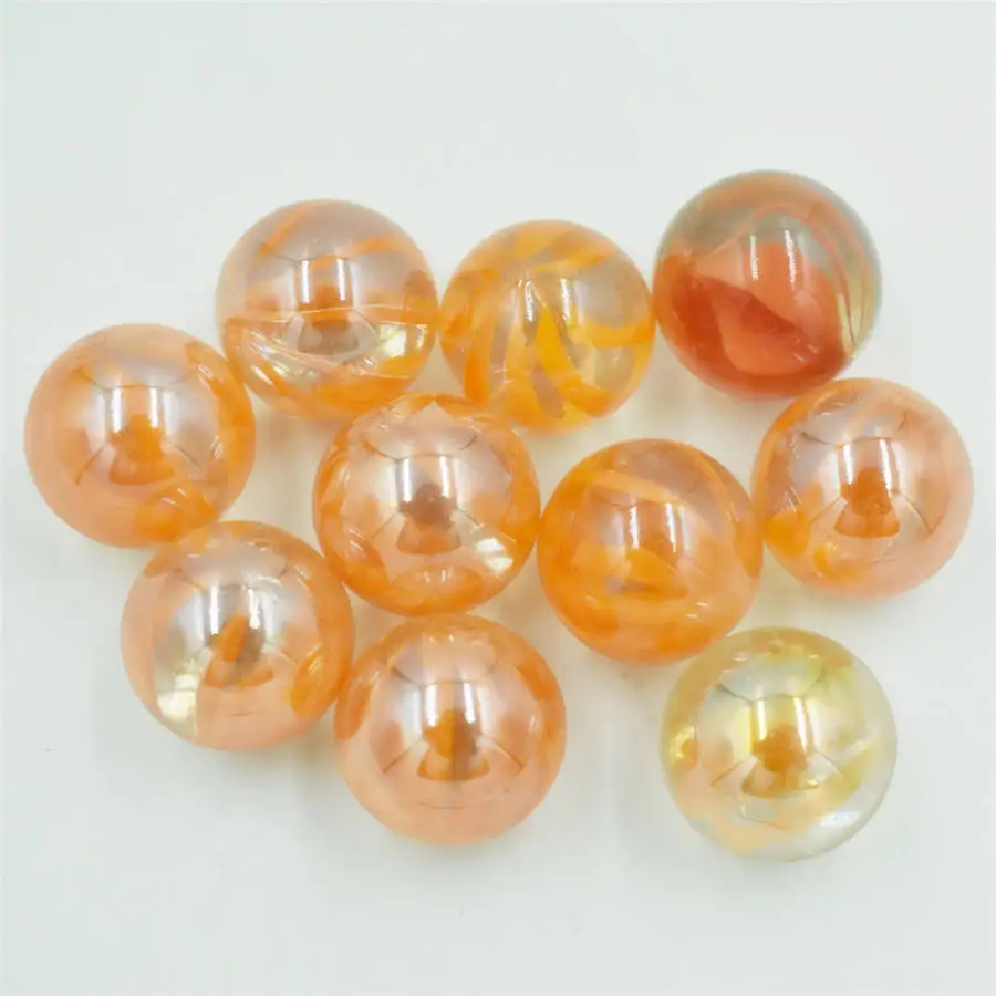 Kids Marble Games 14mm Assorted Colors Round Marbles Toy
