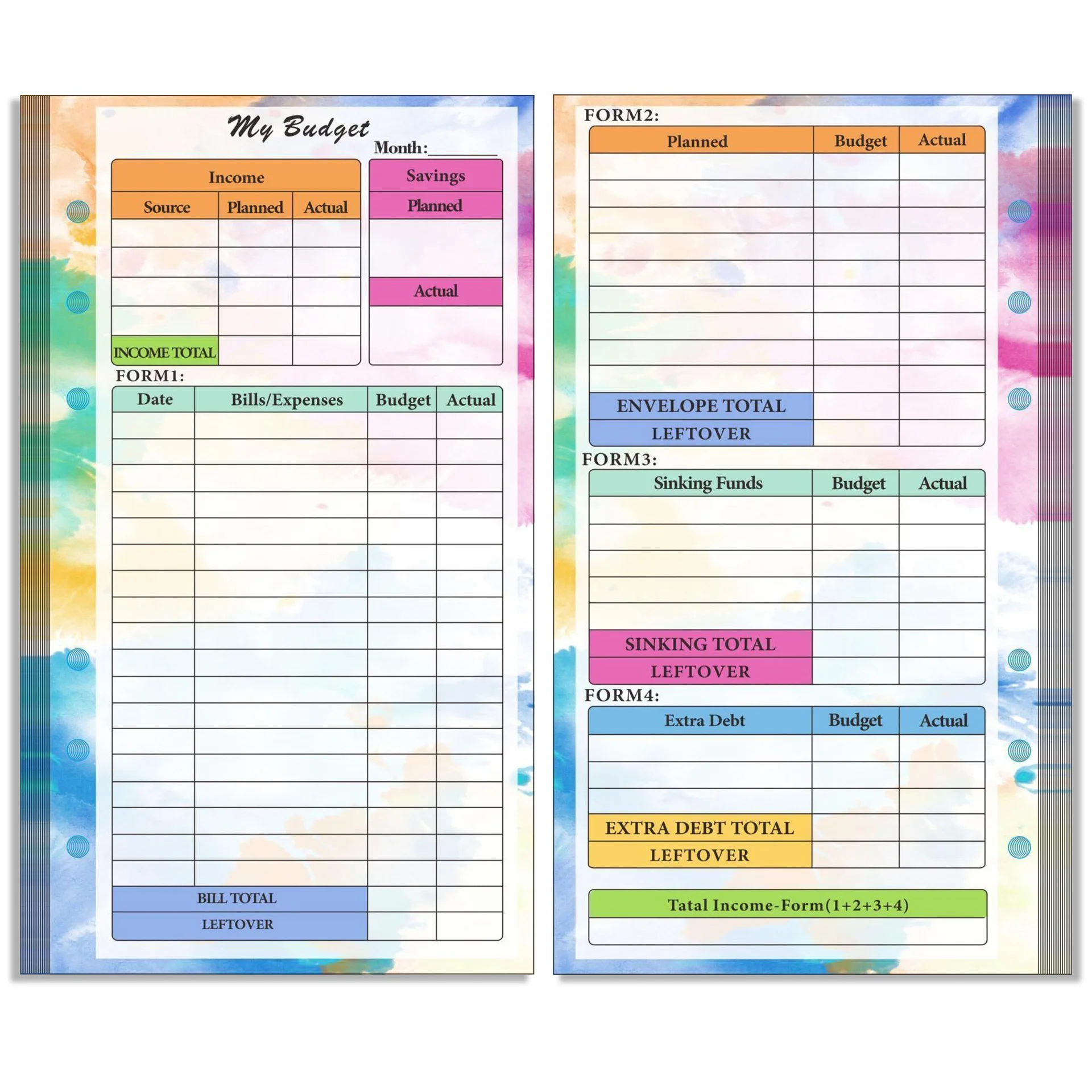 6-hole loose-leaf book core accessories Notepad inner pack loose-leaf paper binder budget book core notebook school notebook