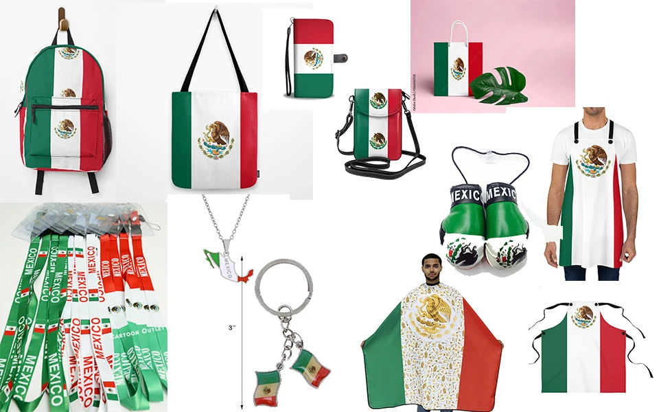 Mexico Flag Boxing Caps Hat Legging Mexico Lanyard Sweatshirt Shorts Jacket Hoodies Jersey Tank Swim Wear Mexico Baseball Hat