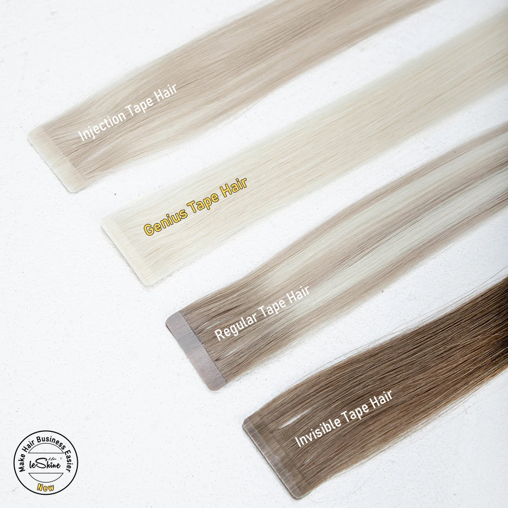 Salon Double Drawn genius Tape Remy Cuticle hair Vendor Virgin tape in hair extensions 100% human hair