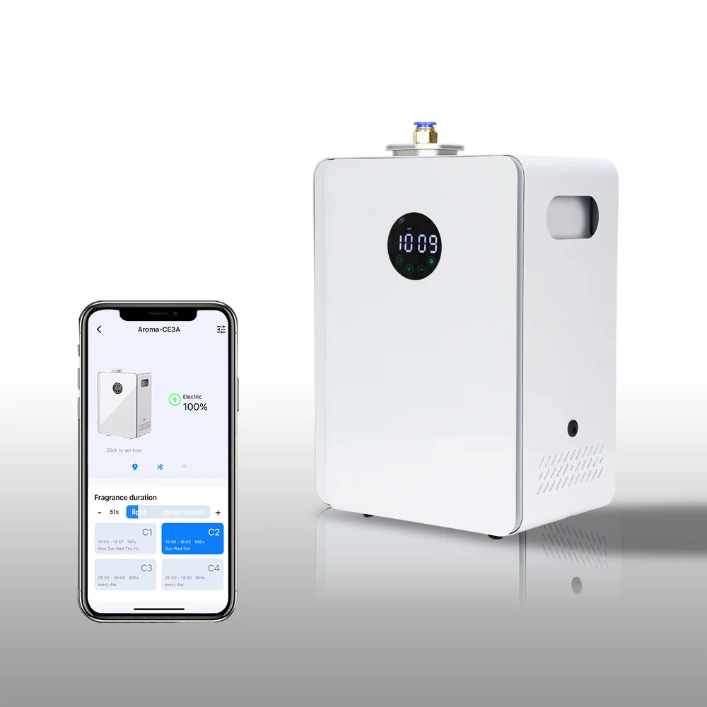 Smart Scent Commercial Smart Diffuser 500ml Cold Air Aroma HVAC Fragrance Waterless Diffuser Home Hotel EU Plug Essential Oils