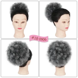 Synthetic Hair Bun Chignon Drawstring Kinky Curly Puff Short Afro Bun for black women
