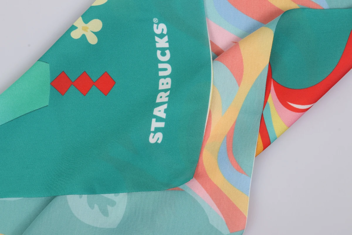 OEM soft smooth digital printing recycled satin silk like 50D polyester fabric for scarf