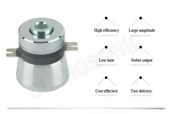 Clangsonic Ultrasonic Cleaning Machine Langevin Piezoelectric Transducer 60 Khz Ceramic Ultrasonic Transducer