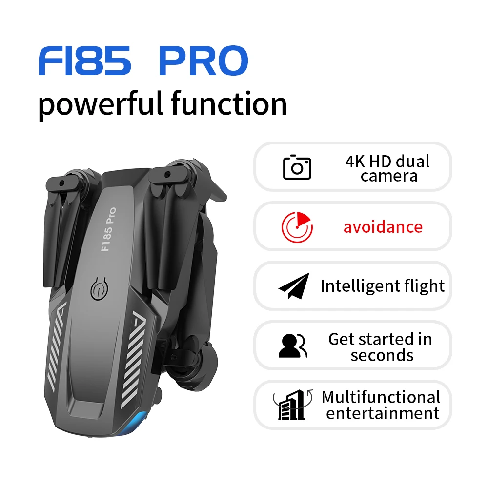 Flyxinsim Wholesale F185 Pro With Camera Drohn Wifi Fpv Avoid Obstacle Quadcopter Rc Droen Dron Mini 4K Camera Drone