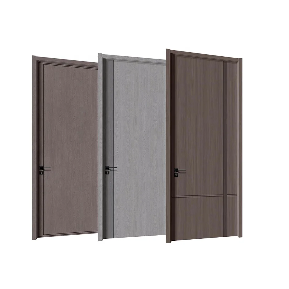 Zoyima Cheap Interior Room MDF Soundproof Bedroom Melamine Oak Wooden Door Panel Others Doors Double Design Entry Factory