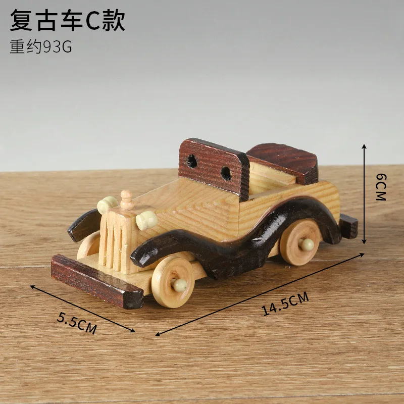 Wooden vintage  car train decorative furnishing articles furnishing articles creative home desktop wooden crafts
