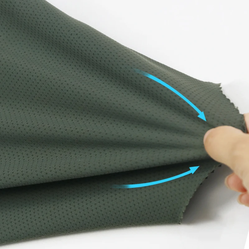 Matte air hole mesh breathable Weft knitted Cloth recycled 88% nylon 12% spandex fabric 4 way stretch for sportswear