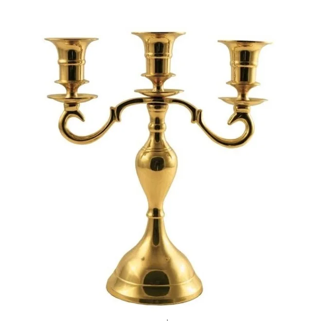 Handmade Metal 5 arms Candelabra Centerpiece Candle Stand Home Decoration for Event Wedding Party Tulip Pattern decor accents
