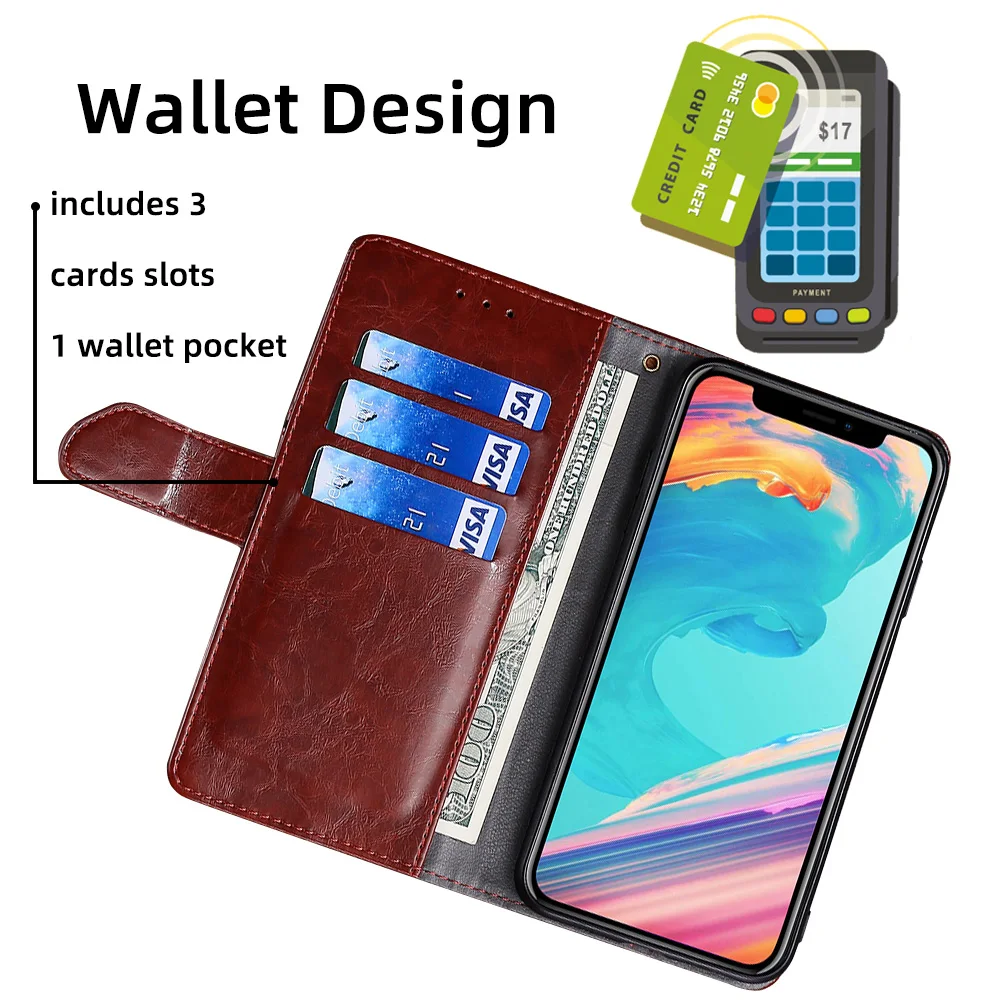 Shockproof Cell Phone Case for Motorola G50 G9 G8 G7 G6 G5 G4 Plus G9 G8 Play G8 Power Lite Leather Wallet Flip Cover