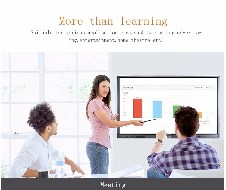 GAOKEview 65 75 86 98 110 Inch Classroom Digital Display Electronic Portable Buy Interactive Whiteboard Smart Board Price