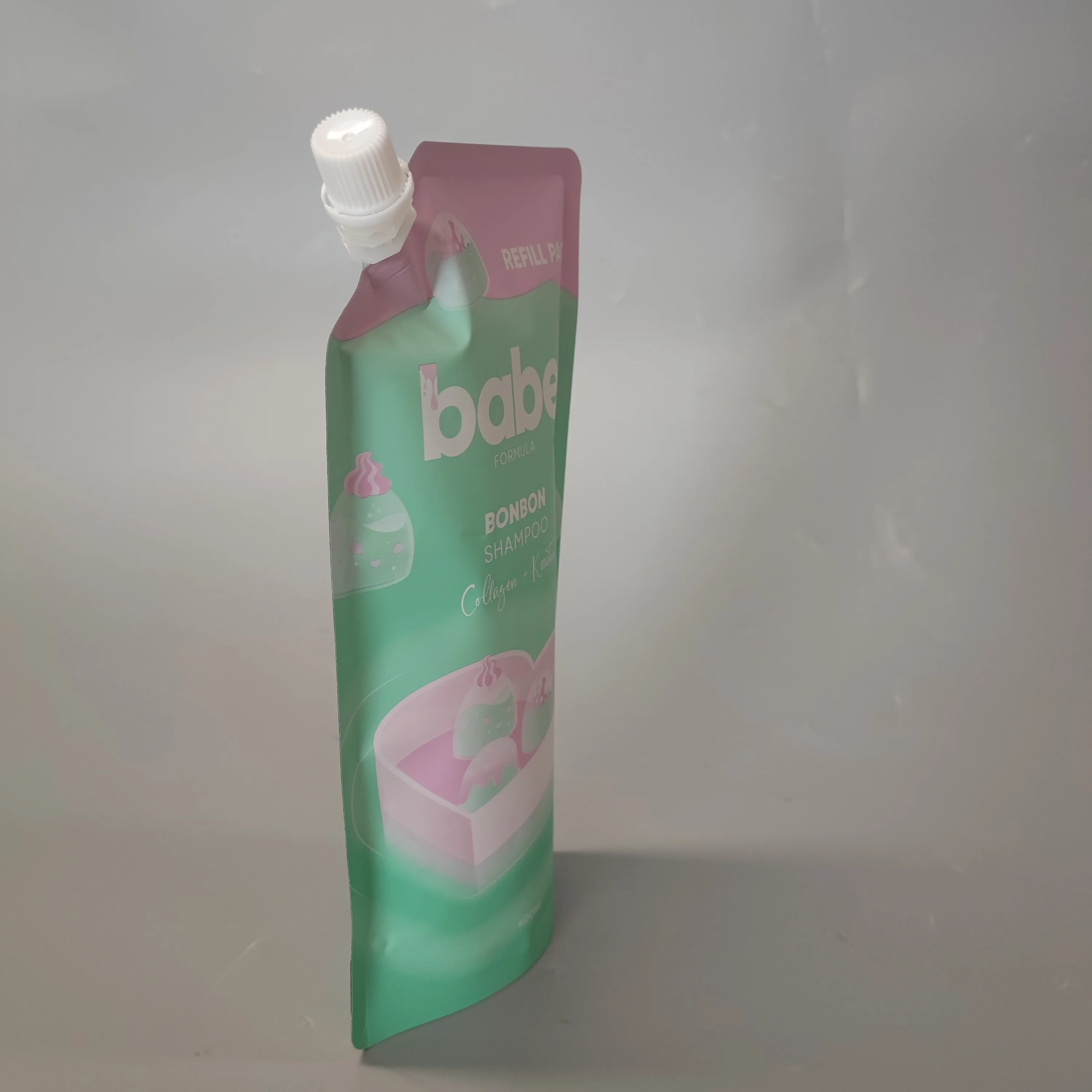 Custom 200ml spout pouch 300ml  transparent clear spouted pouch alcohol Liquor Juice Drink Bag with Nozzle juice pouch