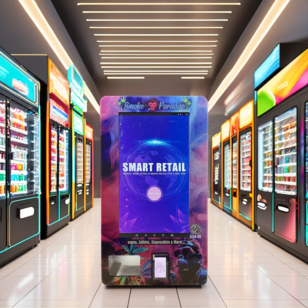 High Quality 32 inches Smart Mini Wall Mounted Vending Machine Automatic Customized Wrap For Free