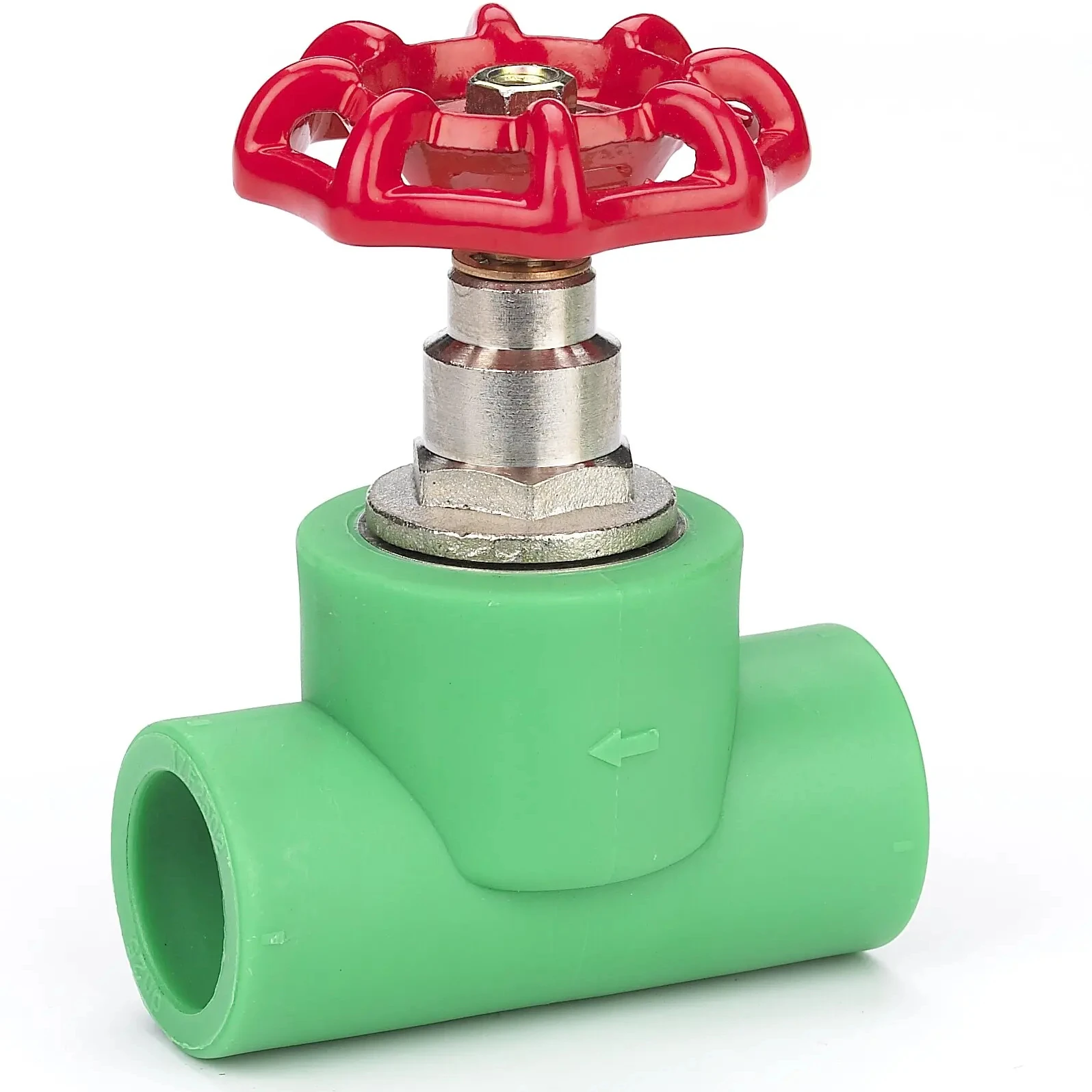 Deso PPR Stop Valve Ppr Gate Valve Plastic Manifold Stop Valve 1/2 With Iron Hand Wheel
