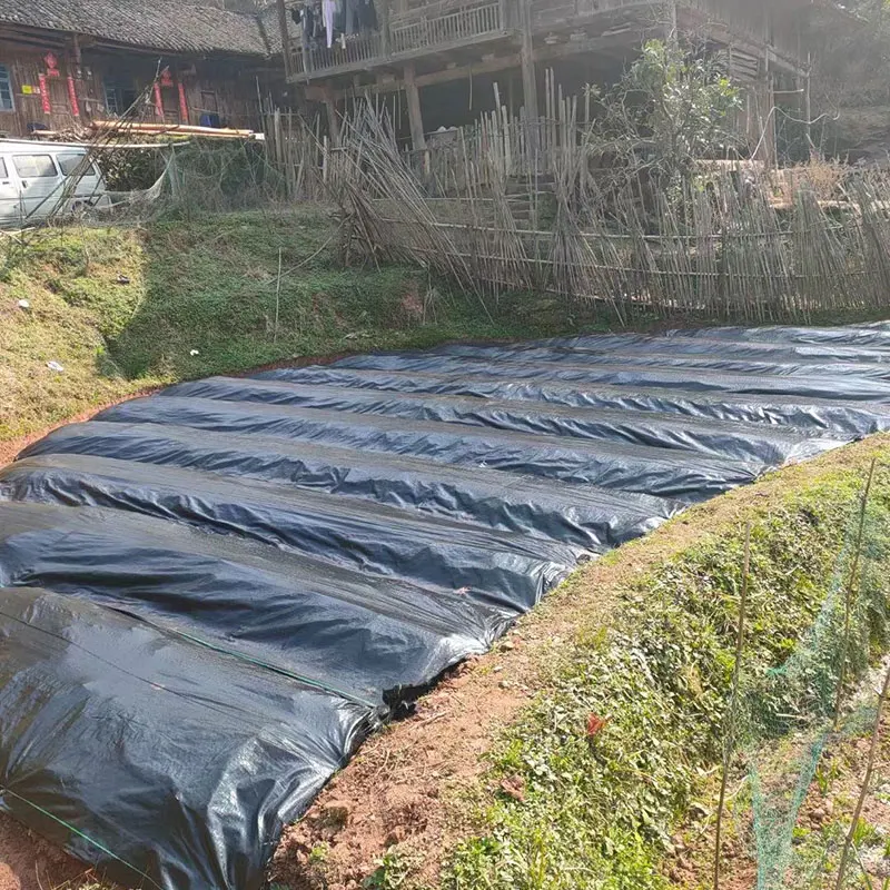 mulch layer landscape garden black plastic ground cover woven mulch weed control barrier mat agriculture fabric
