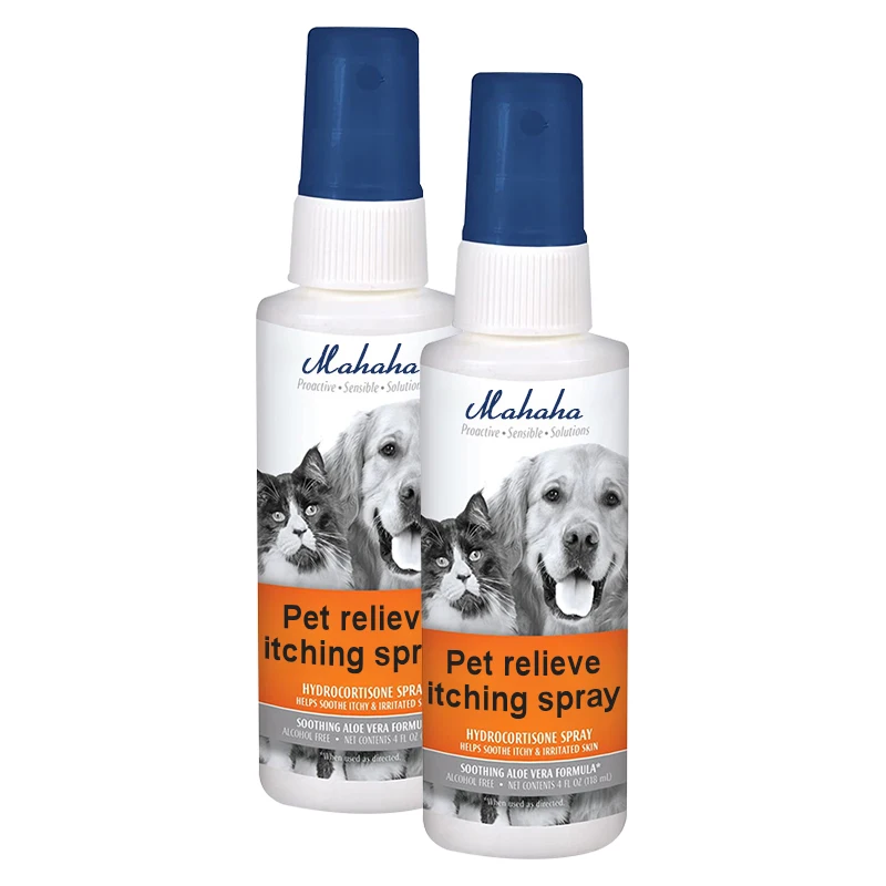 Private Label Anti Flea & Tick Bites Itchy Spray Dog Cat Hair Anti Itch Relief Spray For Soothing Pet Skin Custom Logo