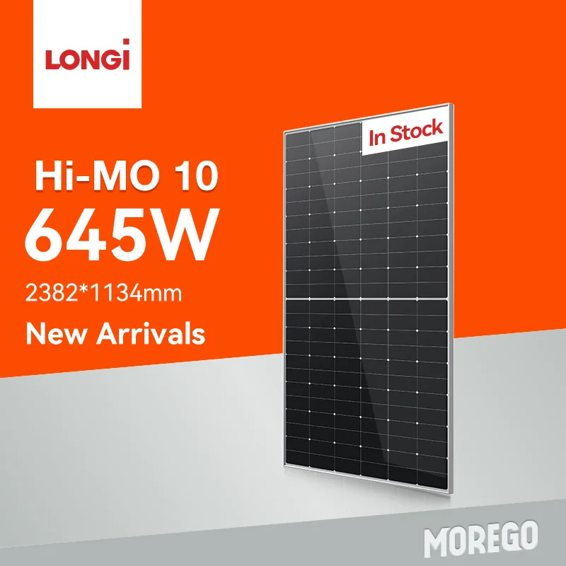 Longi solar Hi-MO 10 Высокоэффективная 2 0 панель солнечных батарей HPBC 650 Вт 645 640 635 солнечные модули