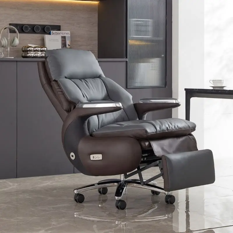 Suessen Fashion Business Office Boss Chair Leather Computer Chair Massage Computer Chair
