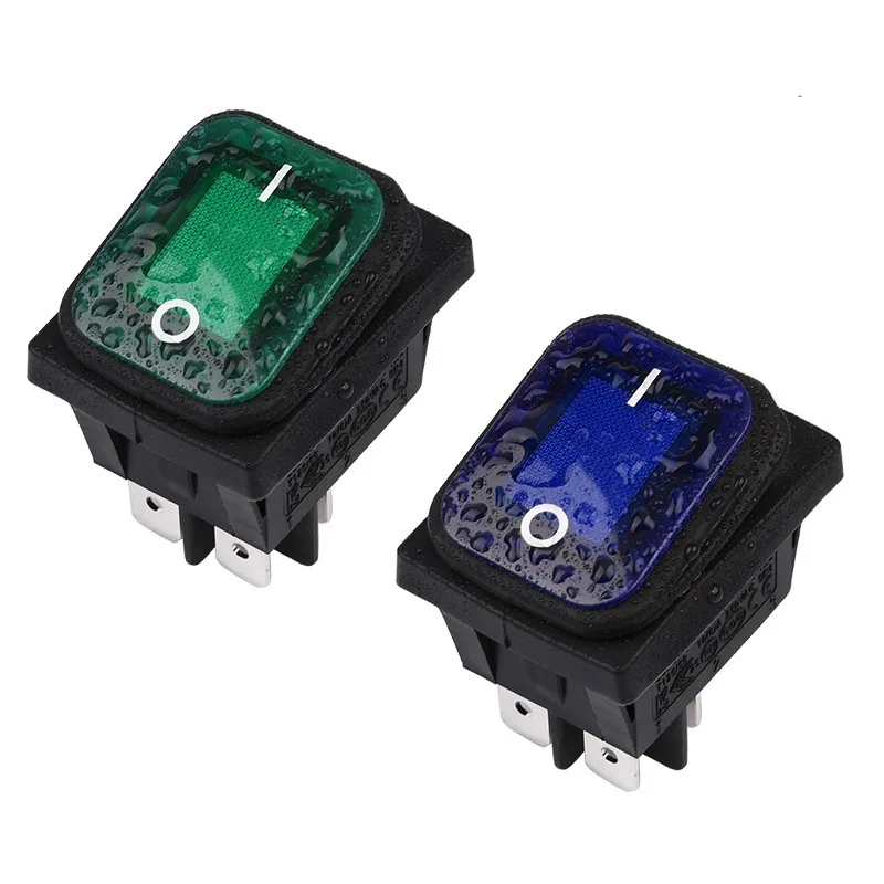 Hot selling KCD4 rocker switch 12V 24V 220 VLED lighting circular switch 4pin 6PIN waterproof rocker switch