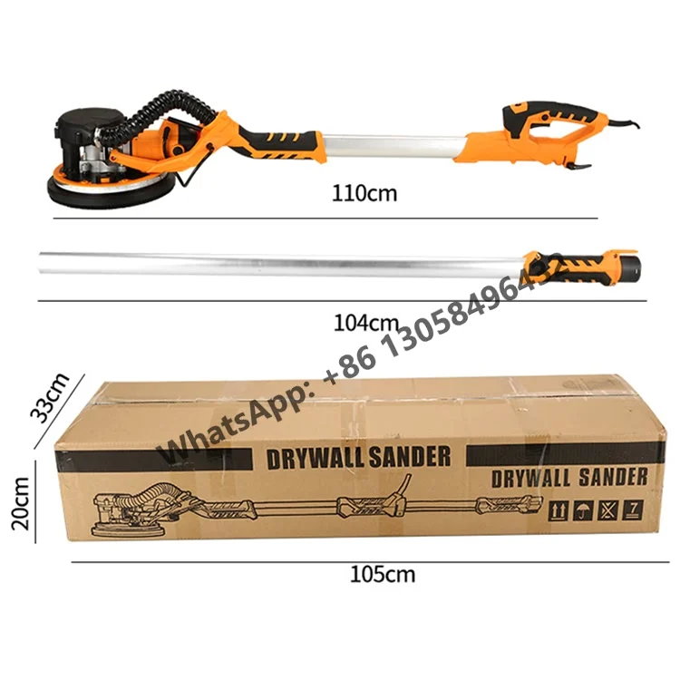 110V/220V Construction Tools Dust-free Grinding Latex Paint Putty Wall Handheld Portable Disc Sander with Dust Collection Bag