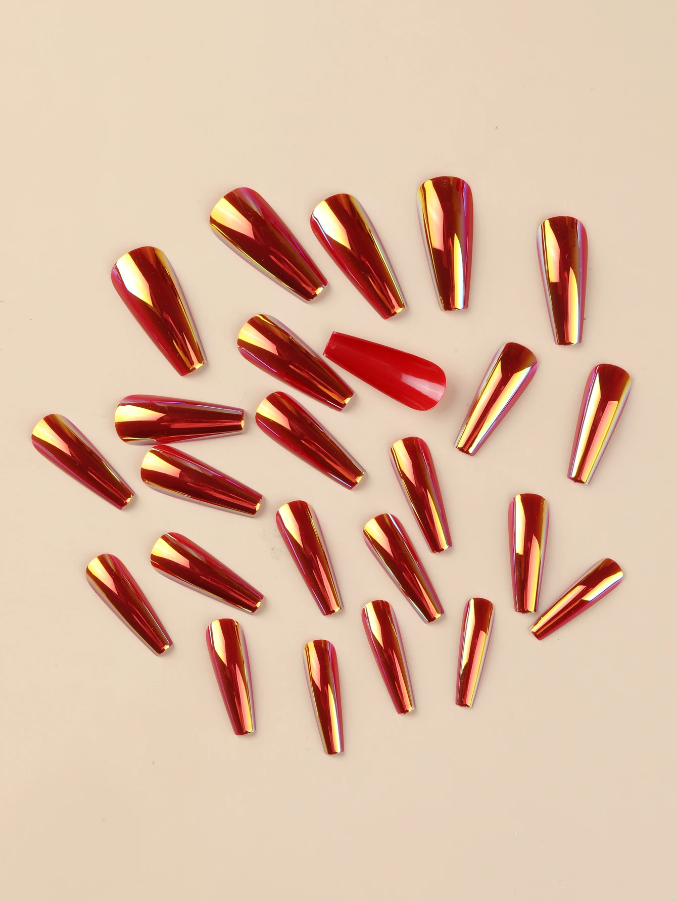 Custom private label french style designer nails wholesale sunset orange color press on nail