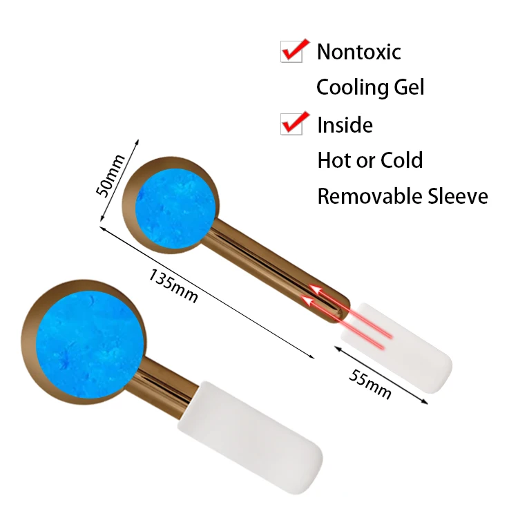 New Design 360-degree rotate skin care tools jade gua sha set ice roller cryo sticks beauty face massager steel Ice