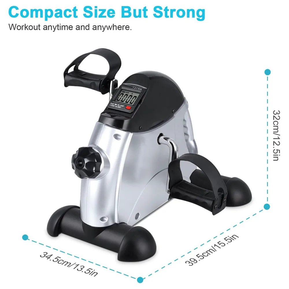 Pedal Exerciser Portable Rehabilitation Machine Portable Mini Exercise Bike Exercise Pedal with LED Display For Elderly
