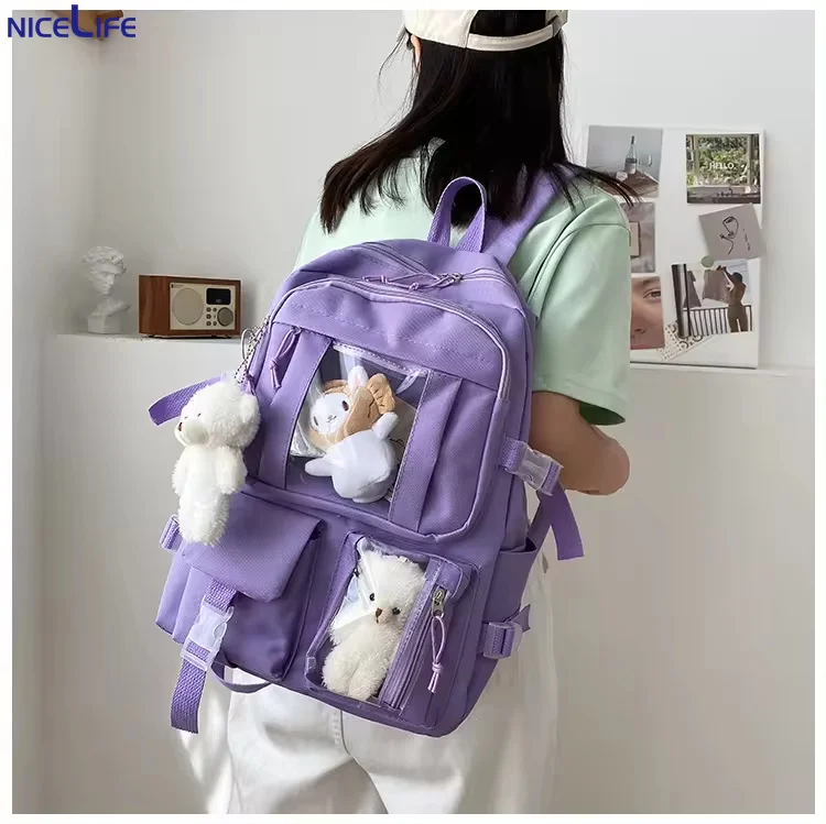 2024 Wholesale Cute Kids School Backpack Multiple Styles Children Backpack With Bear Hanging Piece
