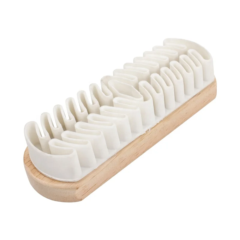 Factory Wholesale Custom Logo Wooden Handle Rubber Nubuck Suede Brush Shoe Cleaning Brush