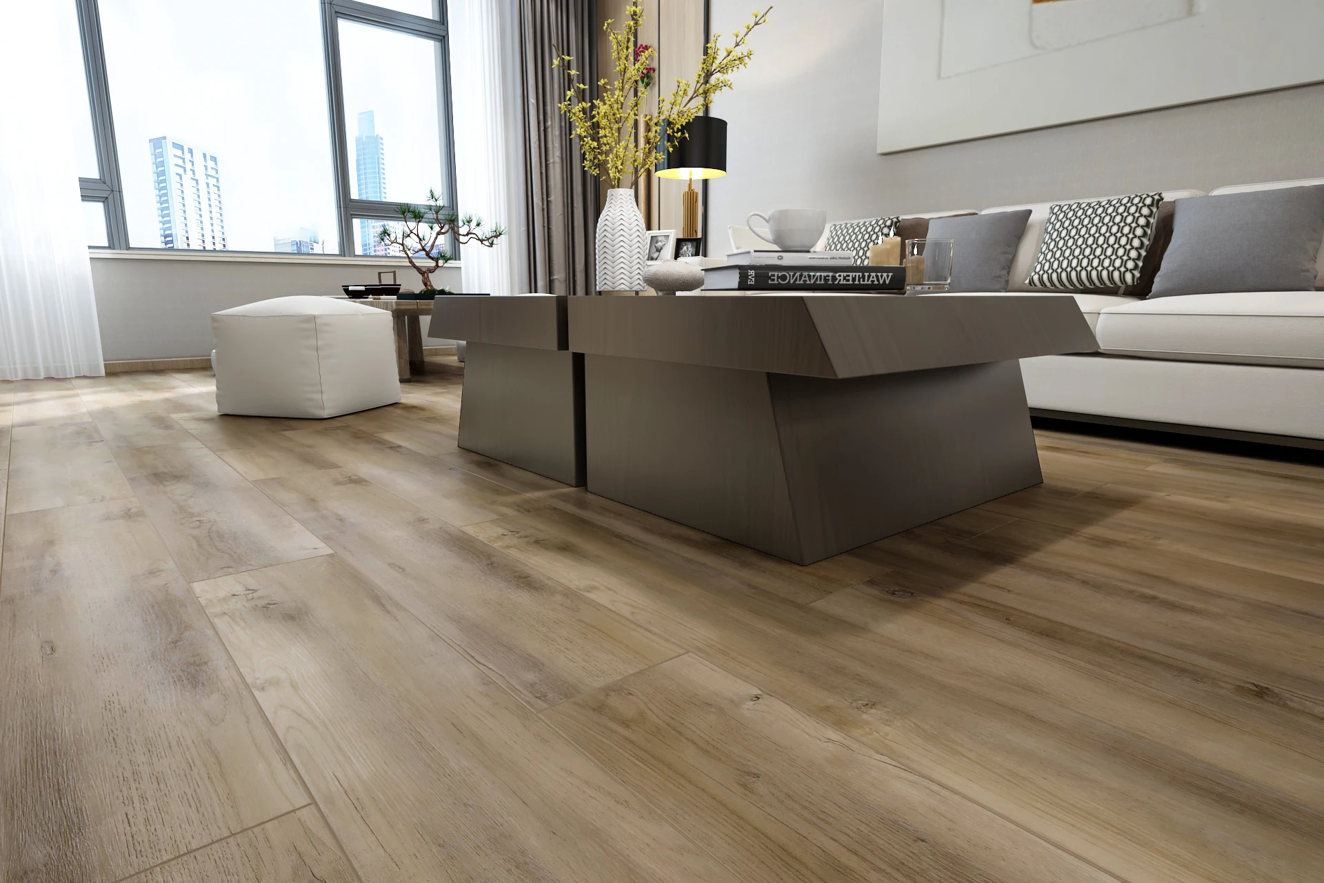 12mm Chinese Factory Multilayer Solid Wood Flooring  Engineered Hardwood Floor  Finished