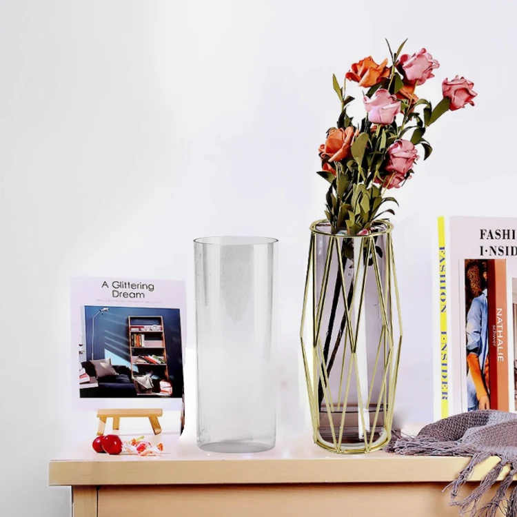 Youjia Home High Borosilicate Clear Glass Glass Vase Crystal Vase Tabletop Vase