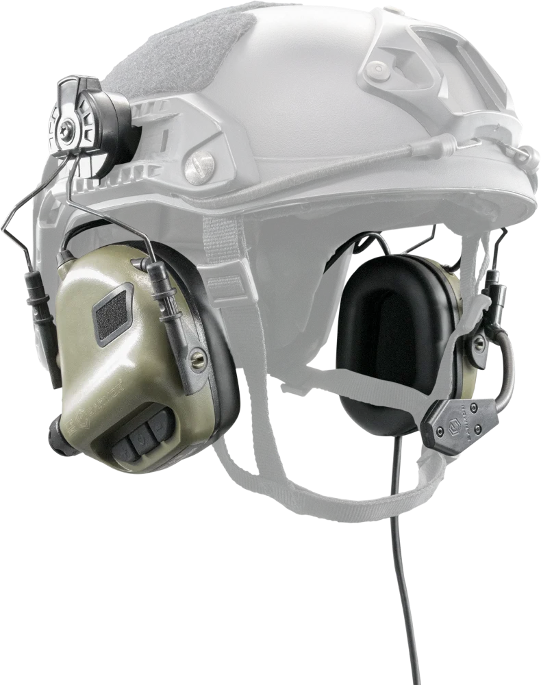 EARMOR M32H Sound Pickup Tactical Headset With Adapter for FAST Type Rails Mount And 3D Adjustment Speaker, Nato TP120 Jacket