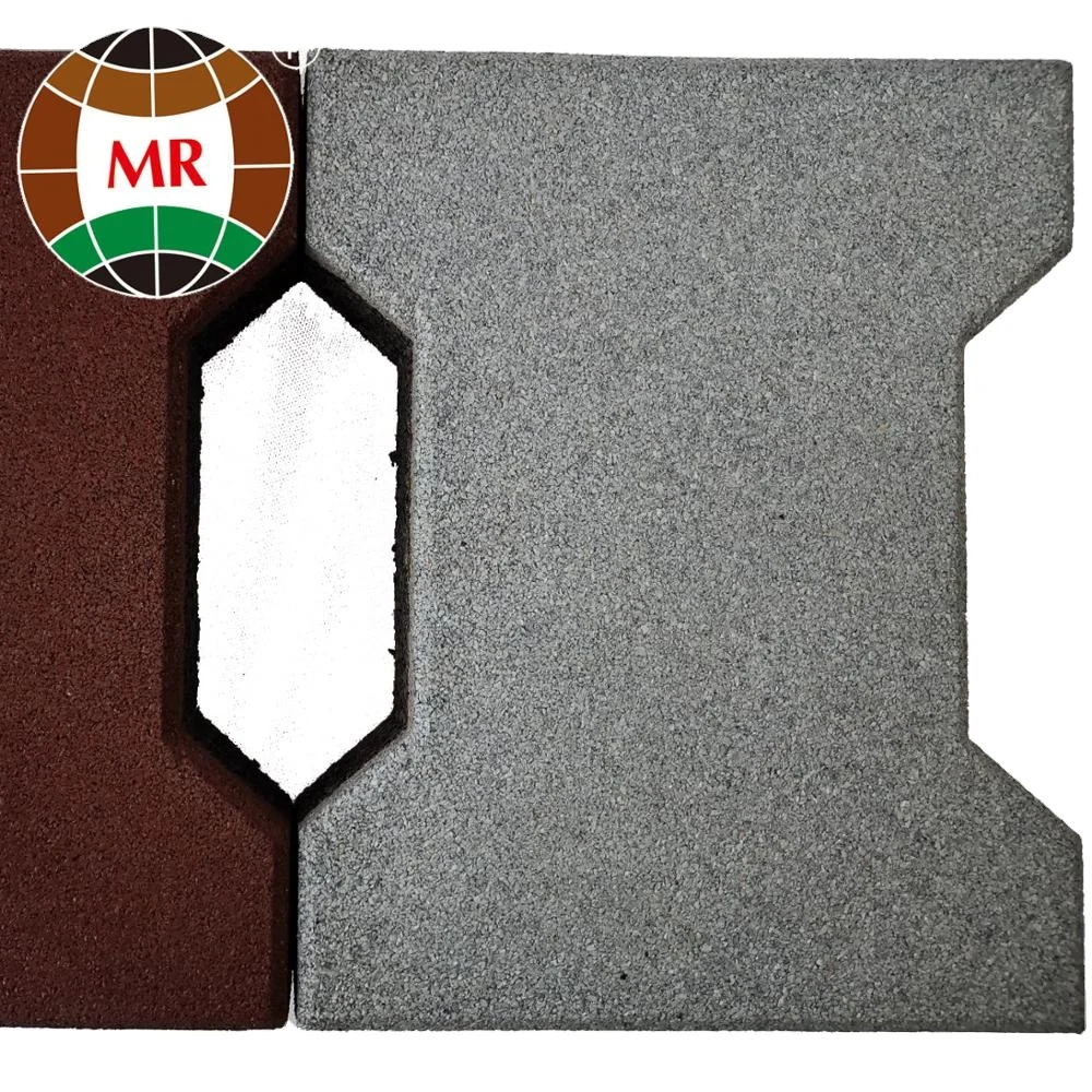 
Shock resistant Non slip recycled rubber bricks for walkway 