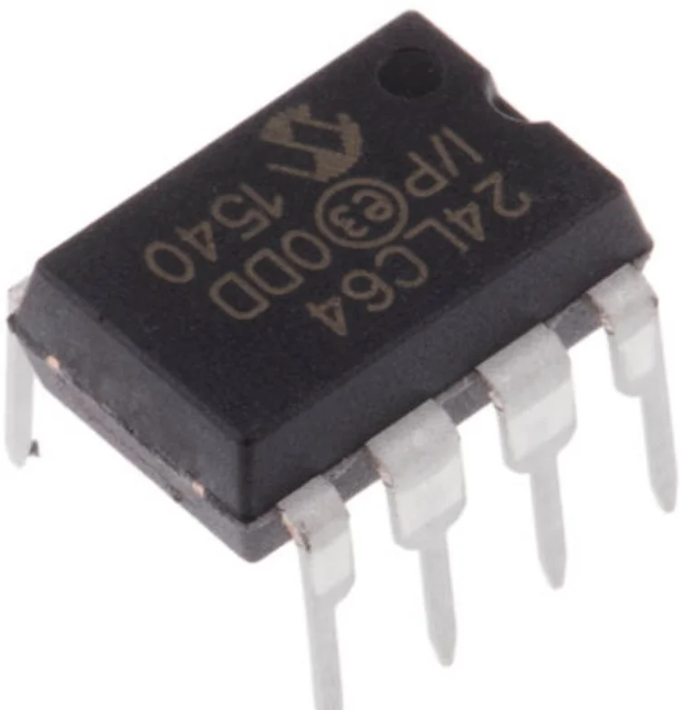24LC64-I/P Memory IC EEPROM 64KBIT I2C 400KHZ 8DIP Electronic componant Integrated circuits 24LC64-I/P