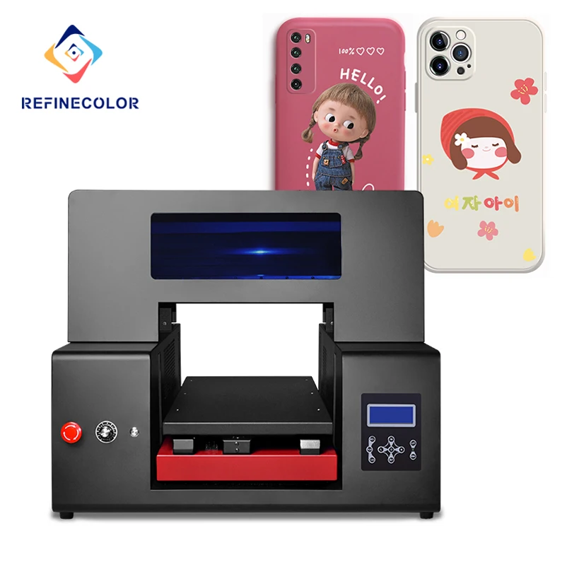 Refinecolor New Design 42*60cm 3d Digital Inkjet DTG Printer UV For DIY Phone Case Pvc Cards Printing Machine