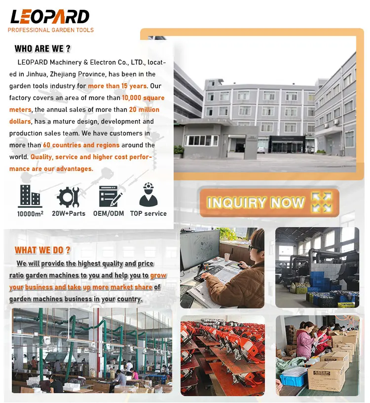 LEOPARD 25.4cc Gasoline Brush Cutter 2 Stroke 260B Easy operation Energy Saving Brush Cutter with double shoulder harness