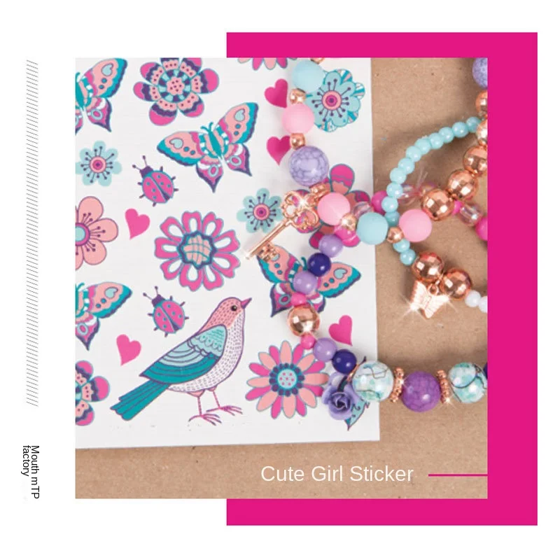Kids Makeup Kit Handmade Gift DIY Beaded Bracelet with Swarovski Crystals for Fashionable Girls Jewelry Workers Plastic Components Hand-Beading