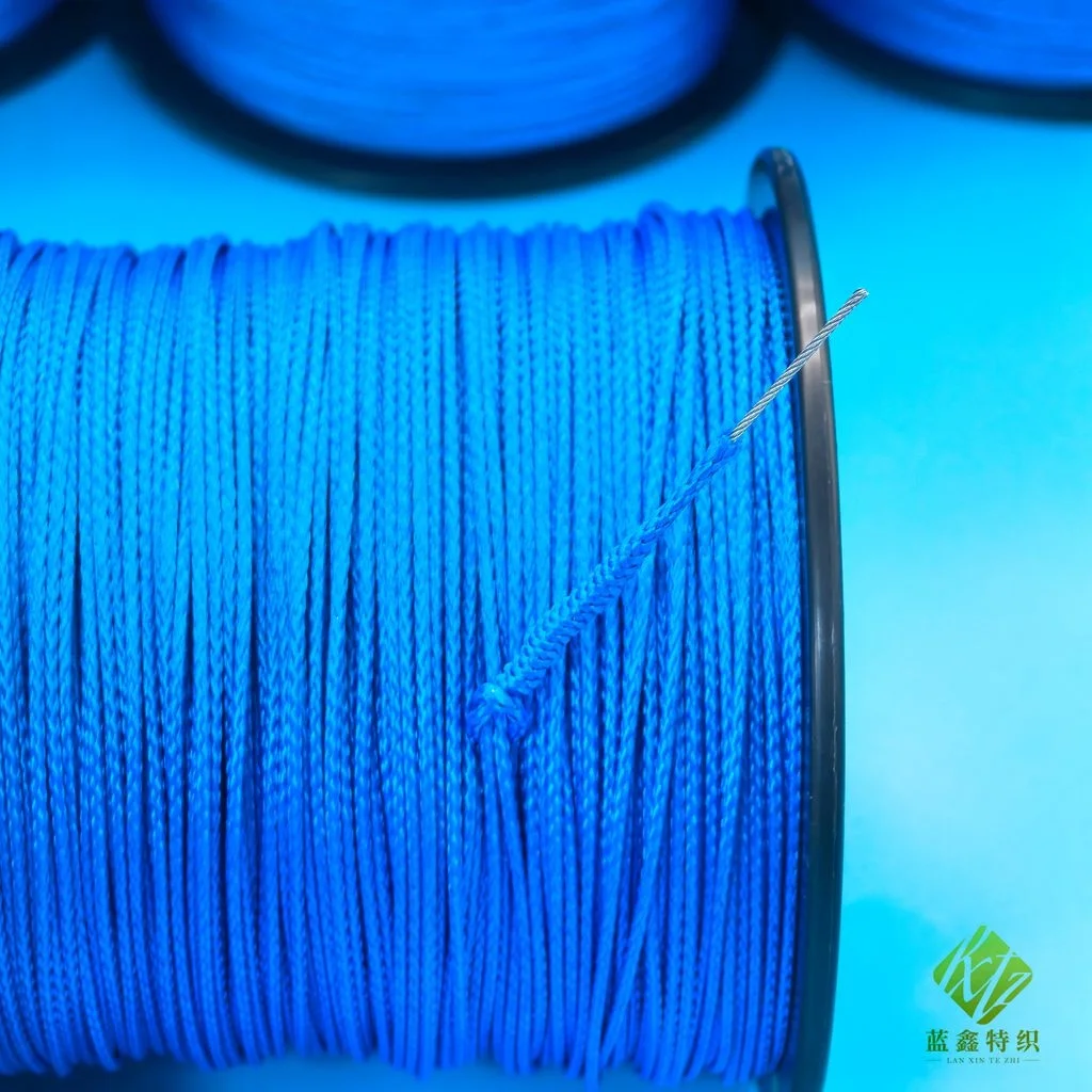 blue dyneemas rope Custom 100% UHMWPE Braided Cord Durable 8 Strands rope for Hammock Kite Fishing ClimbingCamping sufing